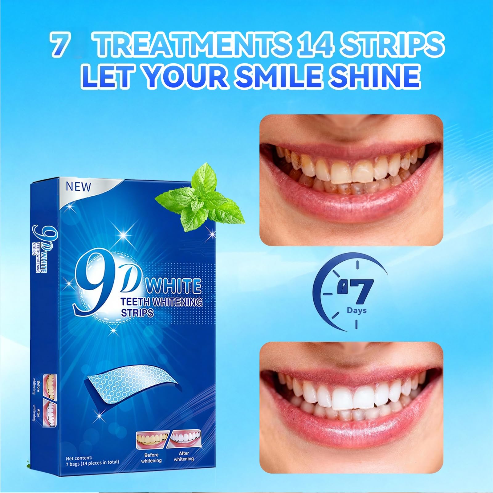 UNUNOT kit blanqueamiento dientes 14 tiras: resultados visibles en una semana