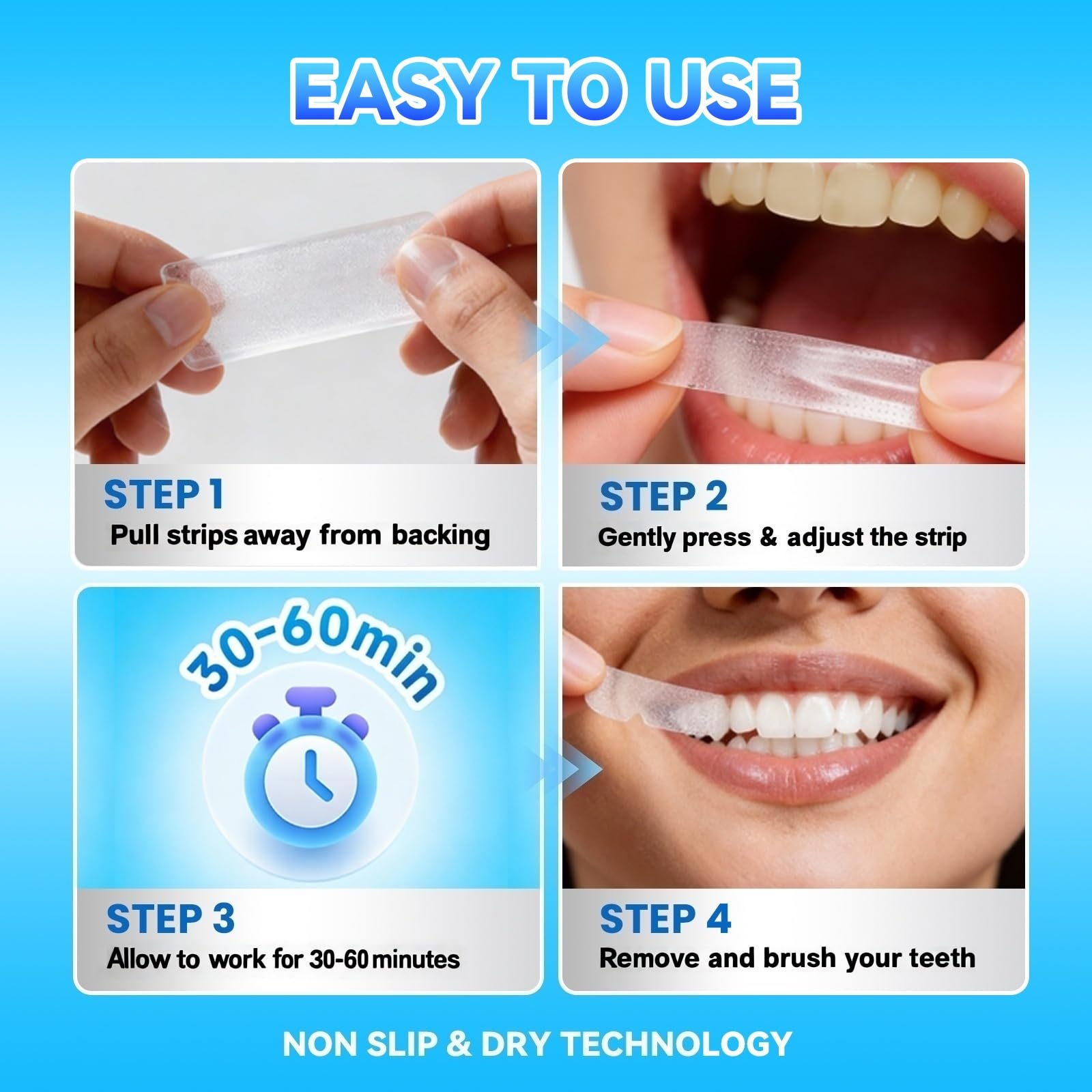 UNUNOT tiras blanqueamiento dientes para uso diario: frescura y comodidad