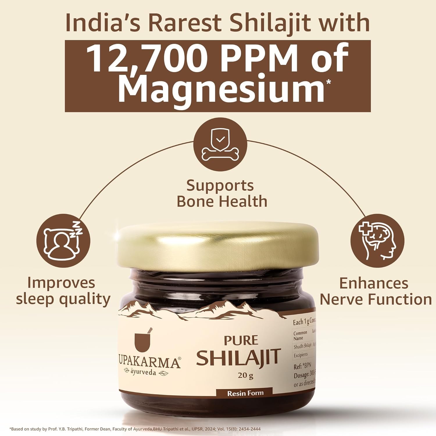 UPAKARMA Shilajit Pura potencia energía y movimiento diario