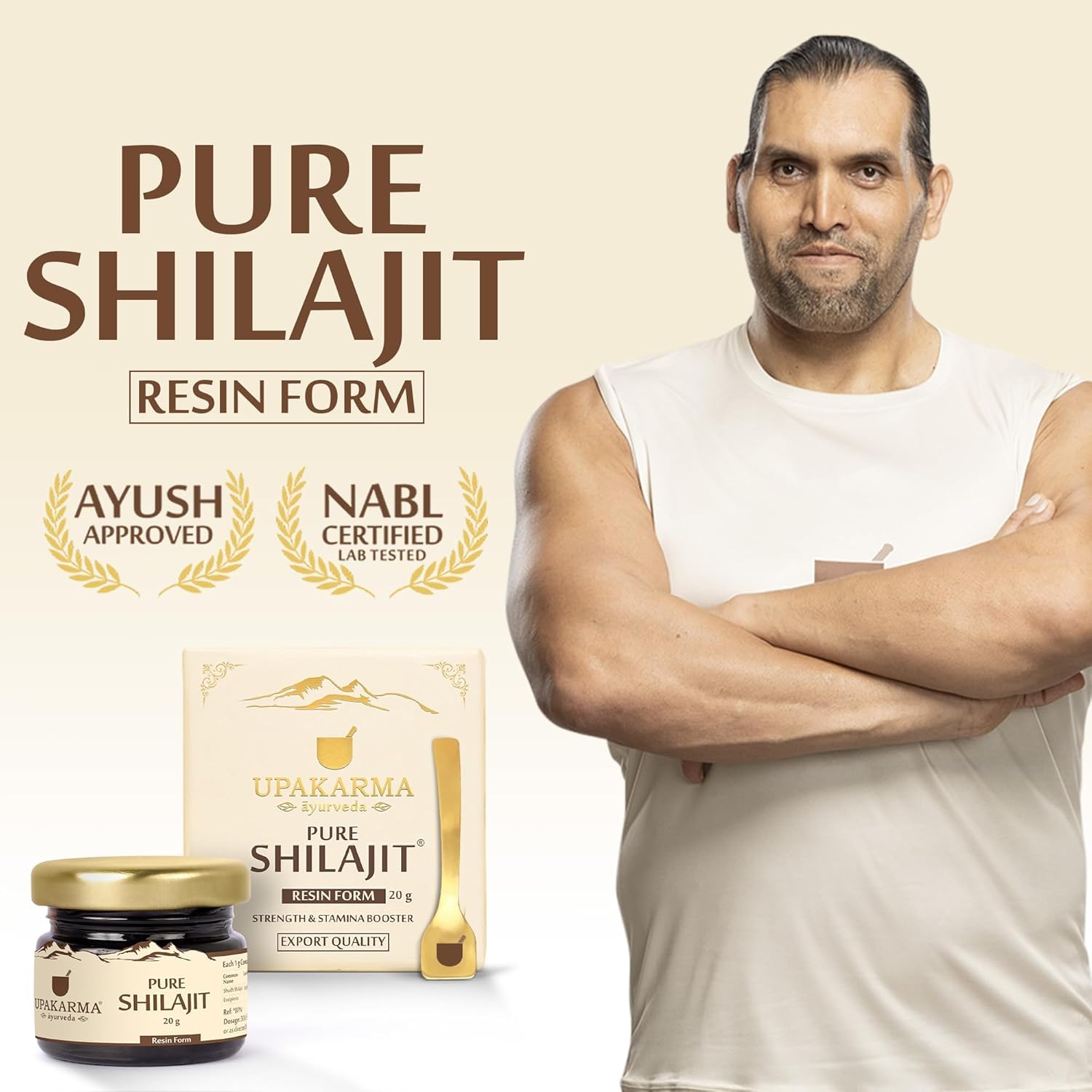 UPAKARMA Shilajit Pura textura semiliquida para energía sostenida