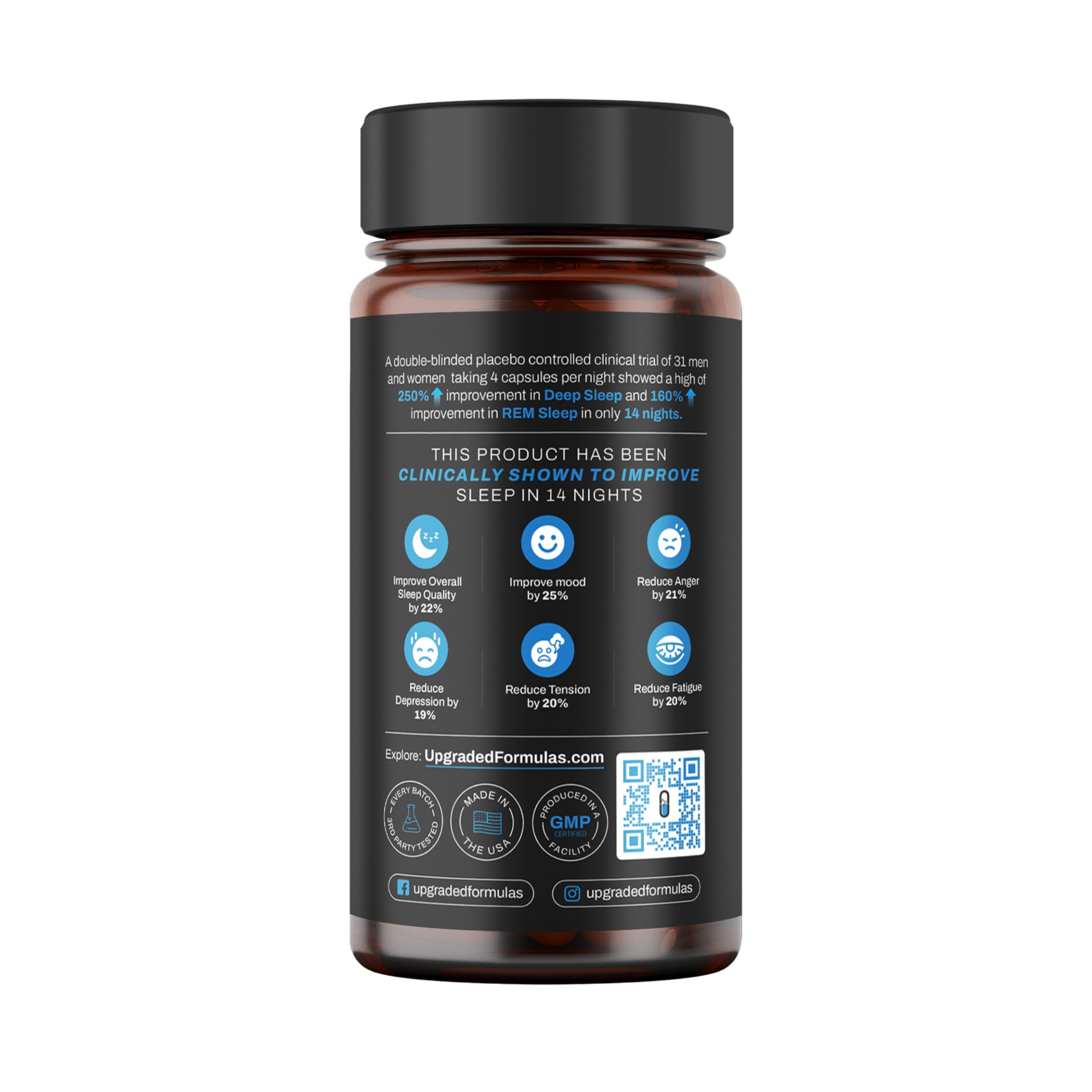 Upgraded Formulas Sin aditivos: magnesio orgánico, vegano y libre de colorantes