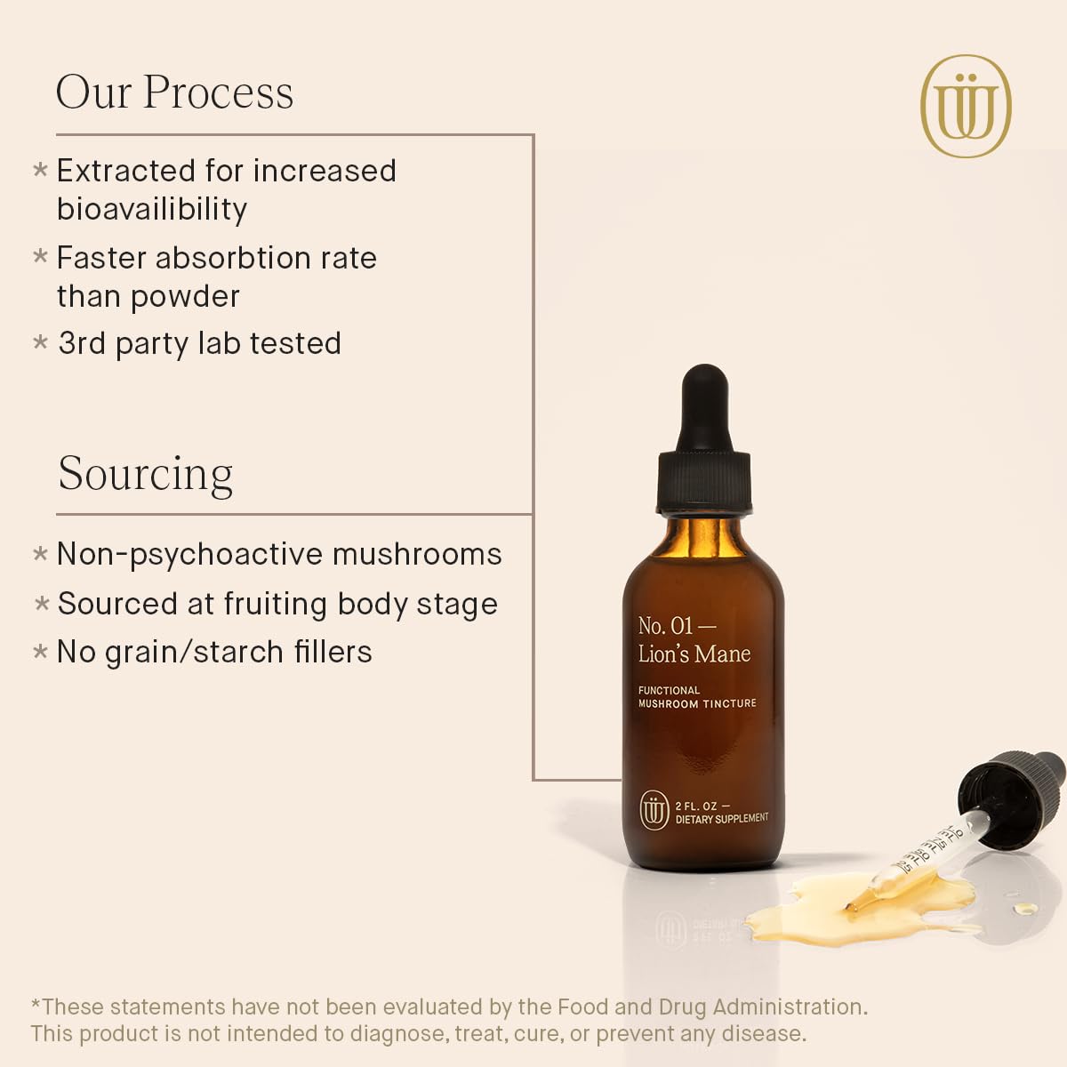 UPHORIC URTH Lions Mane Extract: uso diario para enfoque y ánimo equilibrado.