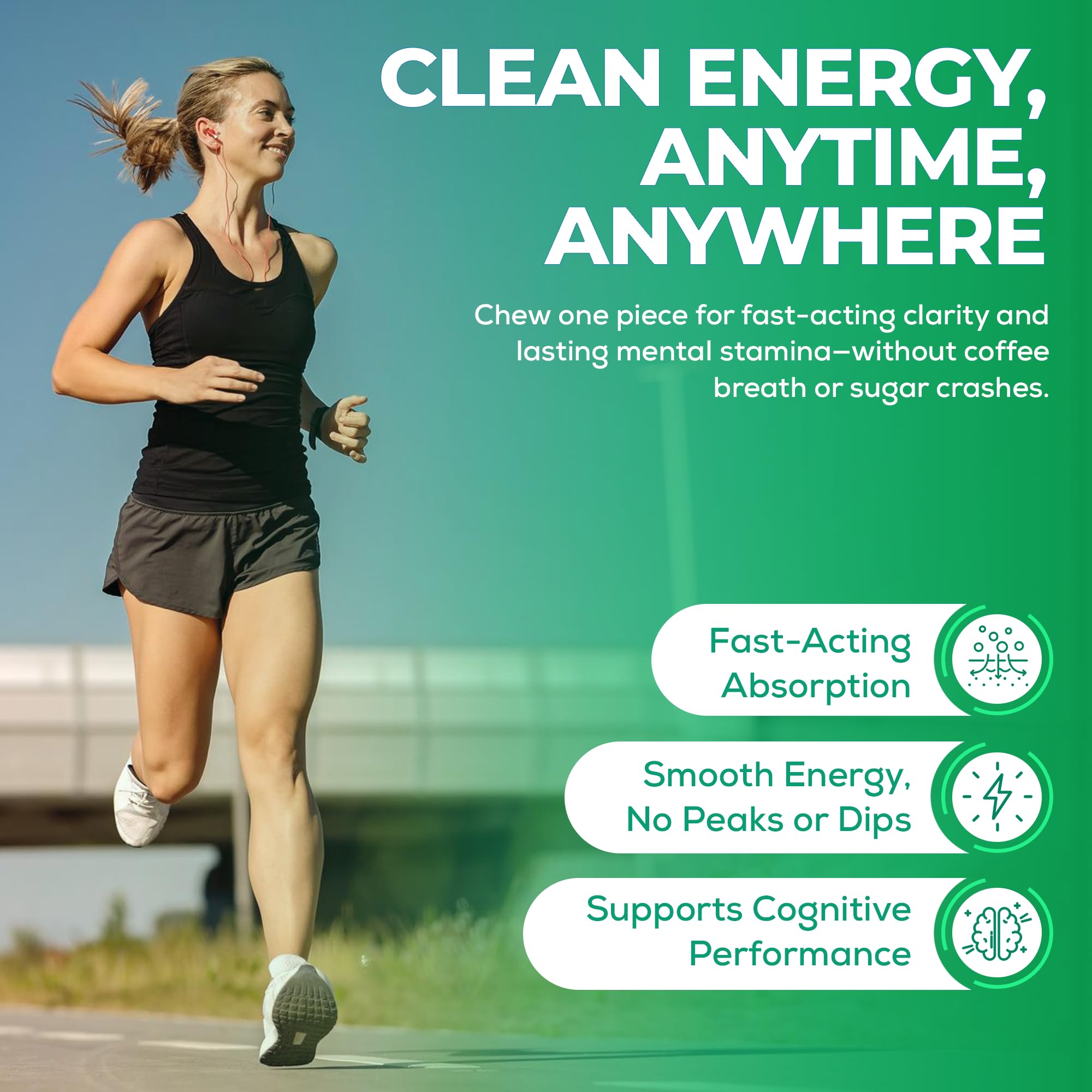 UPLIFE Energía y Enfoque Menta: ingredientes clave y sin azúcares añadidos