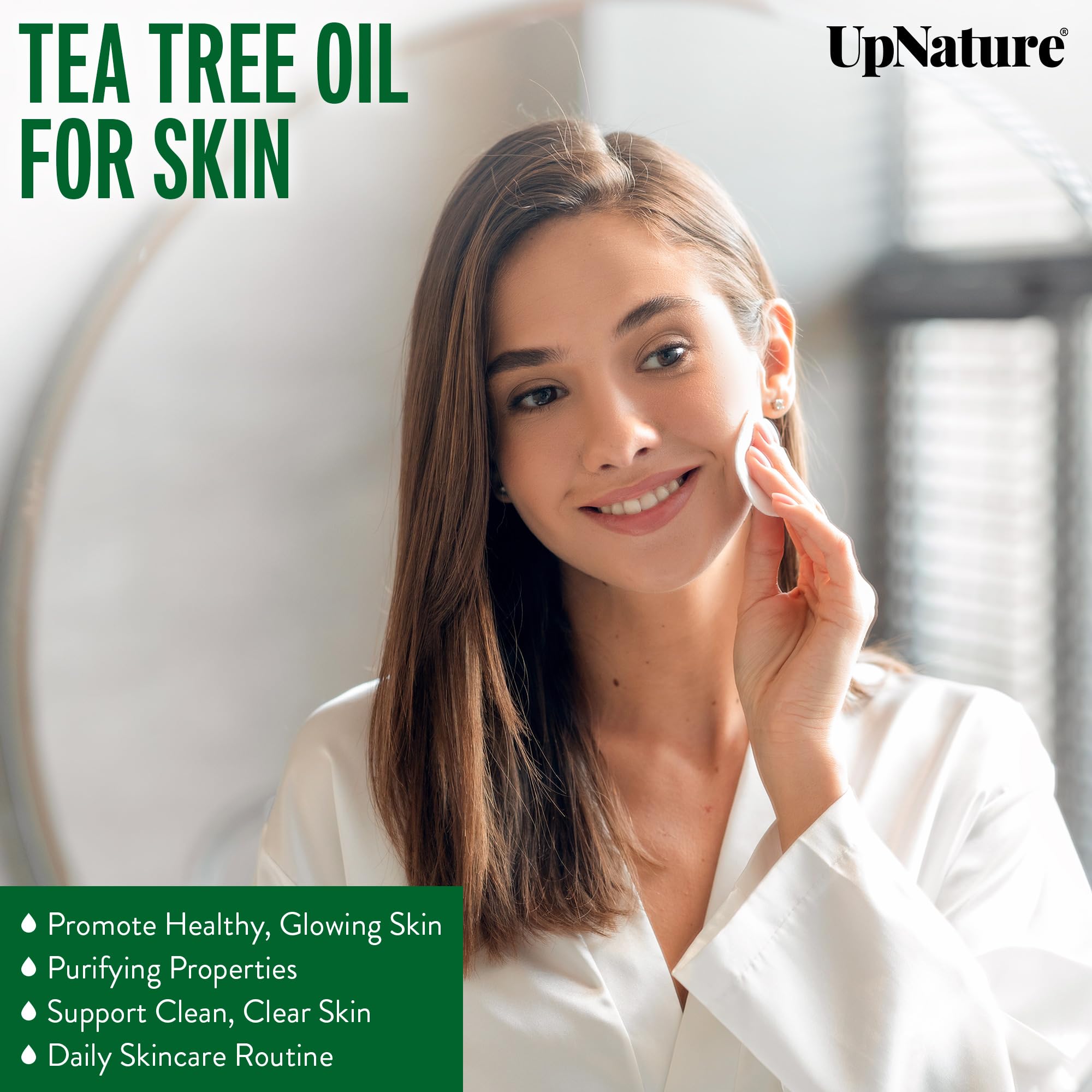 UpNature Aceite de árbol de té para cuidado de cabello y piel