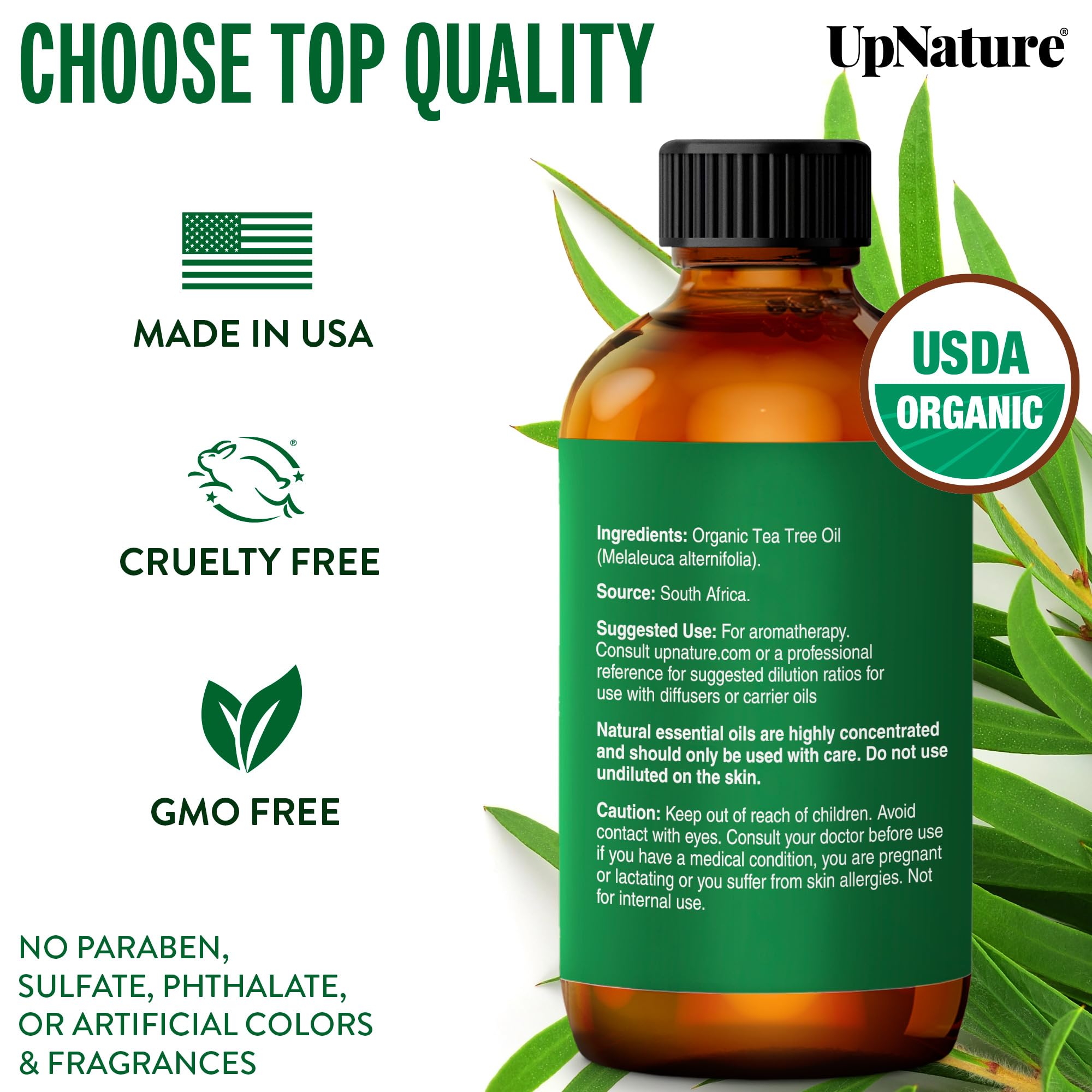UpNature Aceite de árbol de té para mezclar con base de jojoba