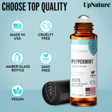 UpNature Aceite Esencial de Menta en Rodillo: ingredientes naturales para cuidado diario y suave.