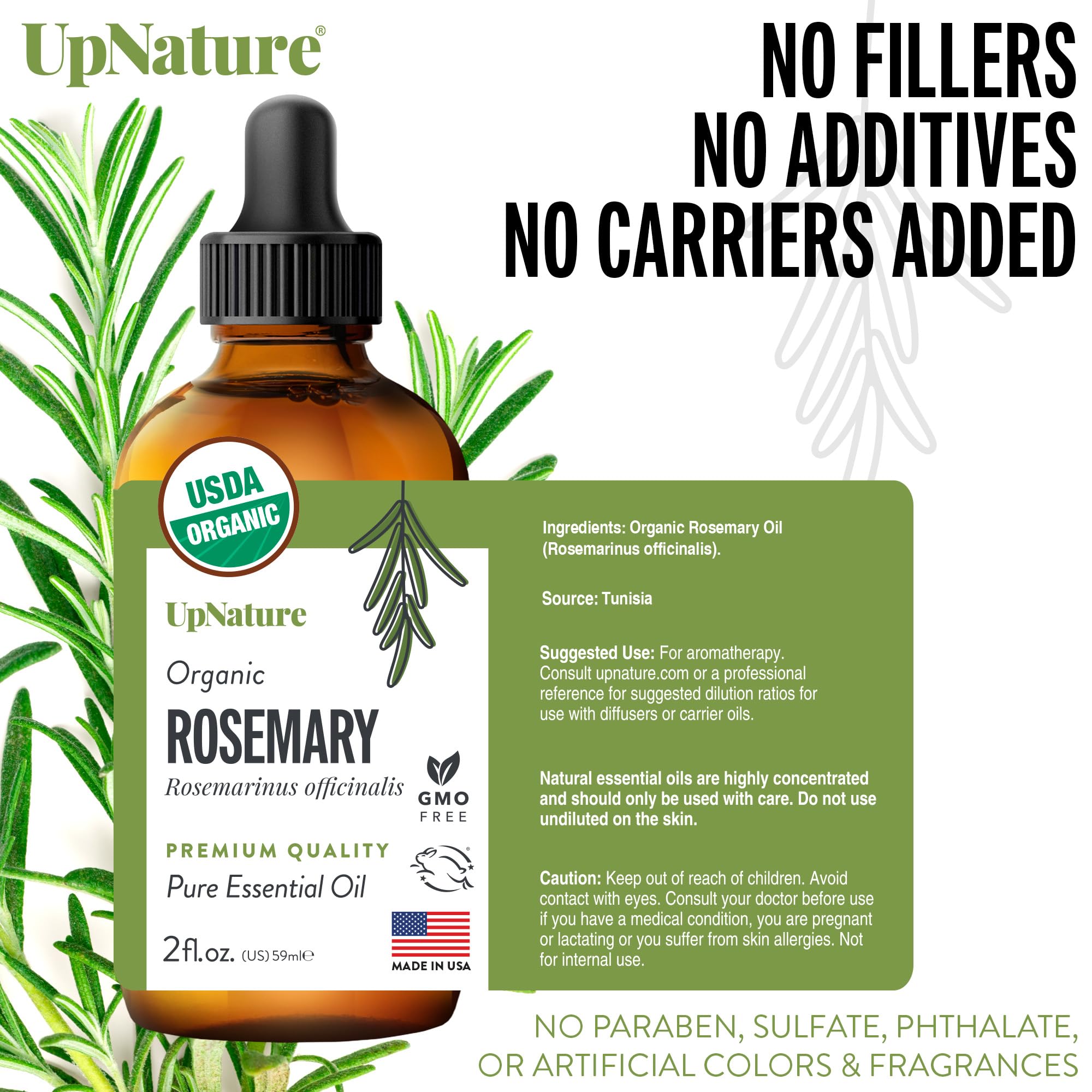 UpNature Aceite de Romero Orgánico aplicado en piel para cuidado suave.