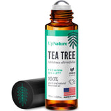 UpNature aplicador rodillo de aceite de árbol de té sobre la botella para piel suave.