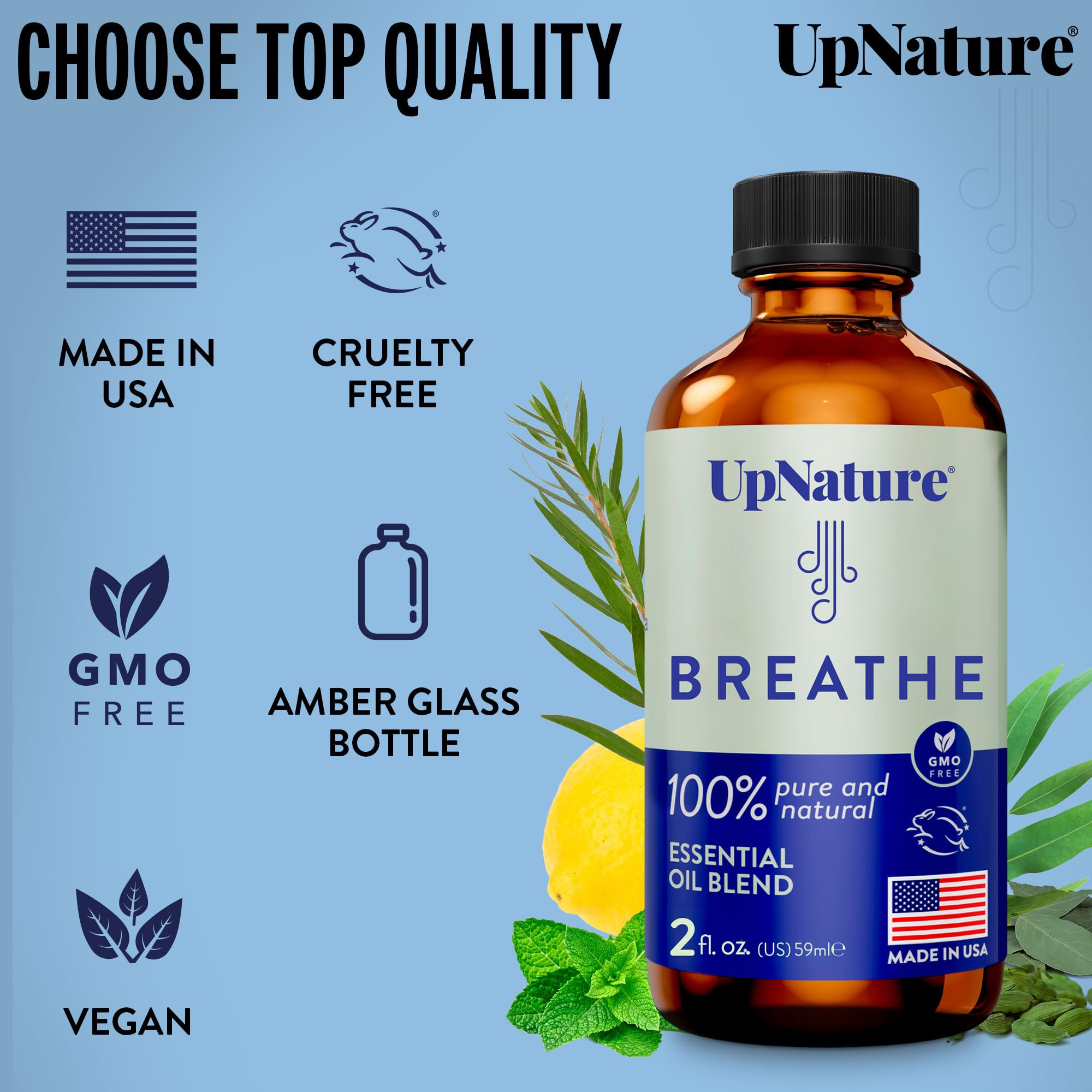 UpNature Breathe aceites para nebulización y humidificación en casa.