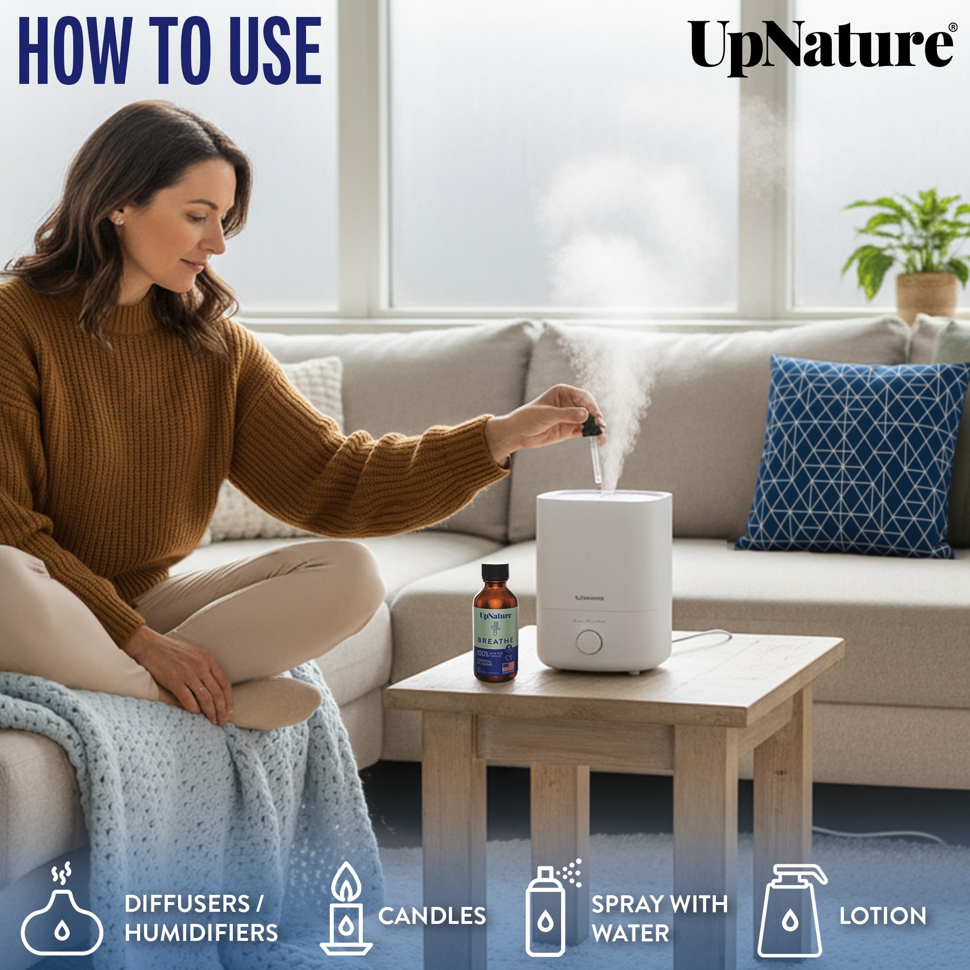 UpNature Breathe aromaterapia para casa que realza ambientes.