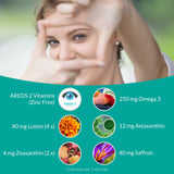 UpNourish AREDS 2 Plus dosis vertida, tomar con facilidad cada día.