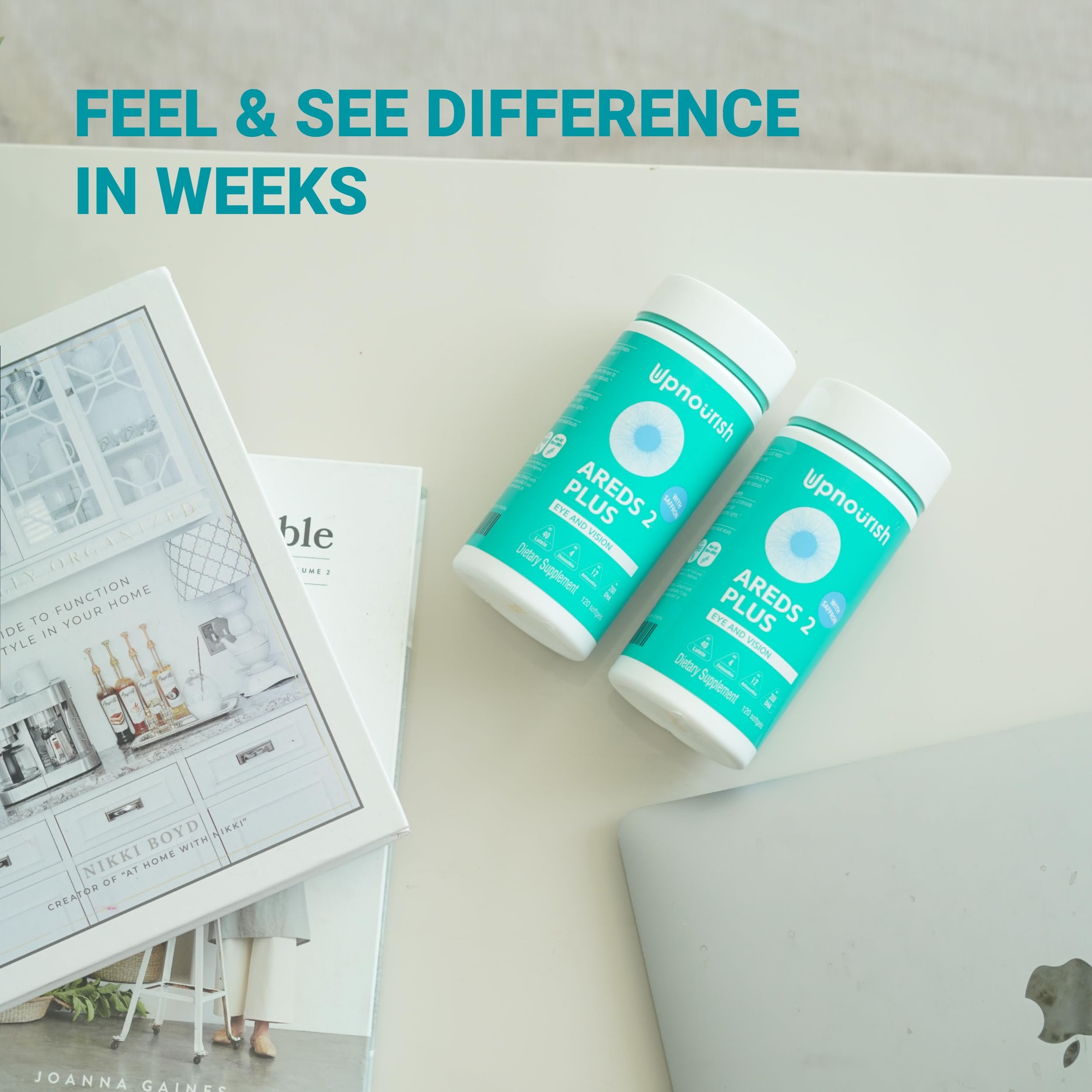 UpNourish AREDS 2 Plus fórmula libre de gluten y soja.