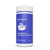 UpNourish magnesio glicinato, tabla nutricional con 70 mg elemental