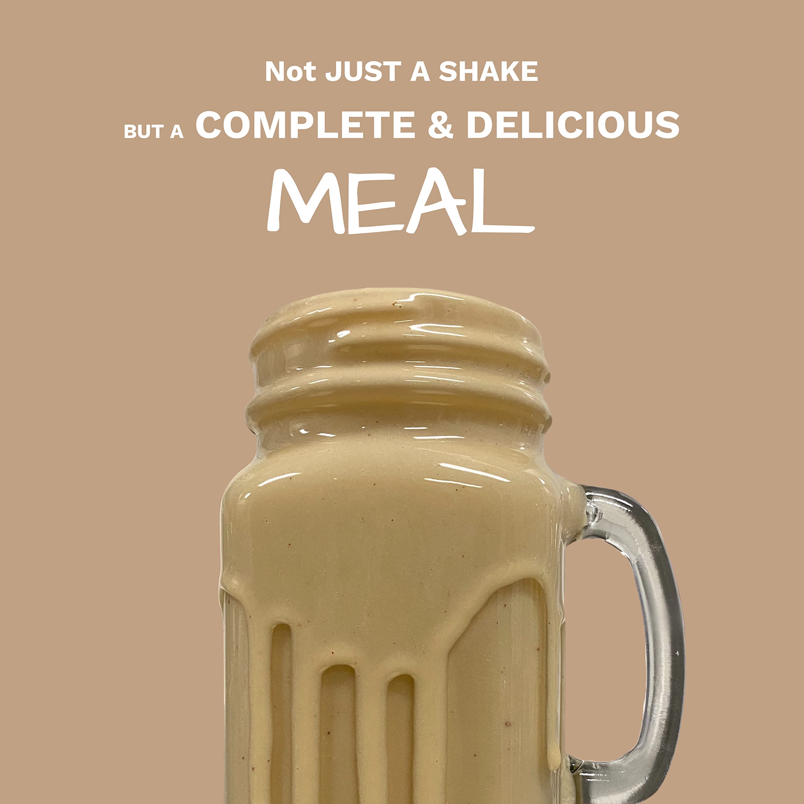 Batido UpNourish vainilla galleta en vaso, merienda nutritiva rápida.