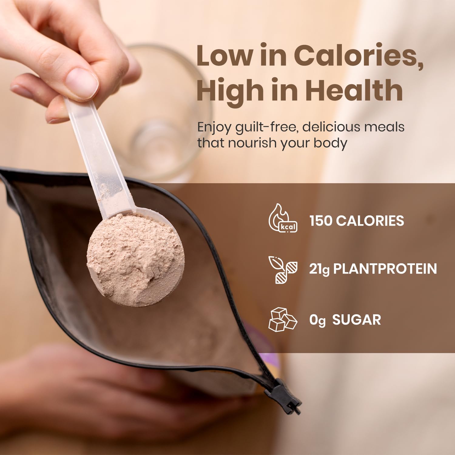 UpNourish libre de lácteos, detalle de envase, opción para dietas