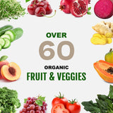 62 ingredientes orgánicos en UpNourish proteína vegana vainilla