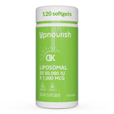 UpNourish Vitamina D3 liposomales en botella para apoyo óseo semanal