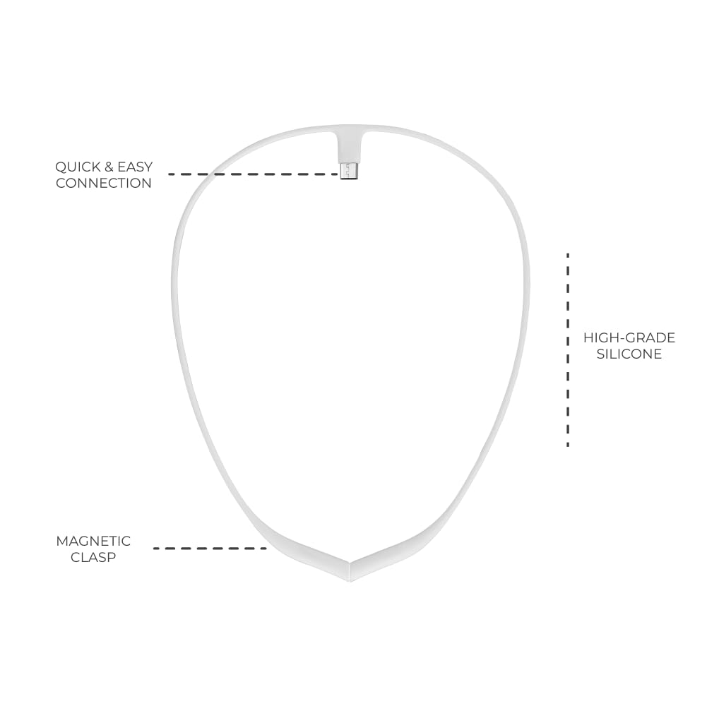 Upright GO collar con conector USB-C para carga rápida y sencilla.