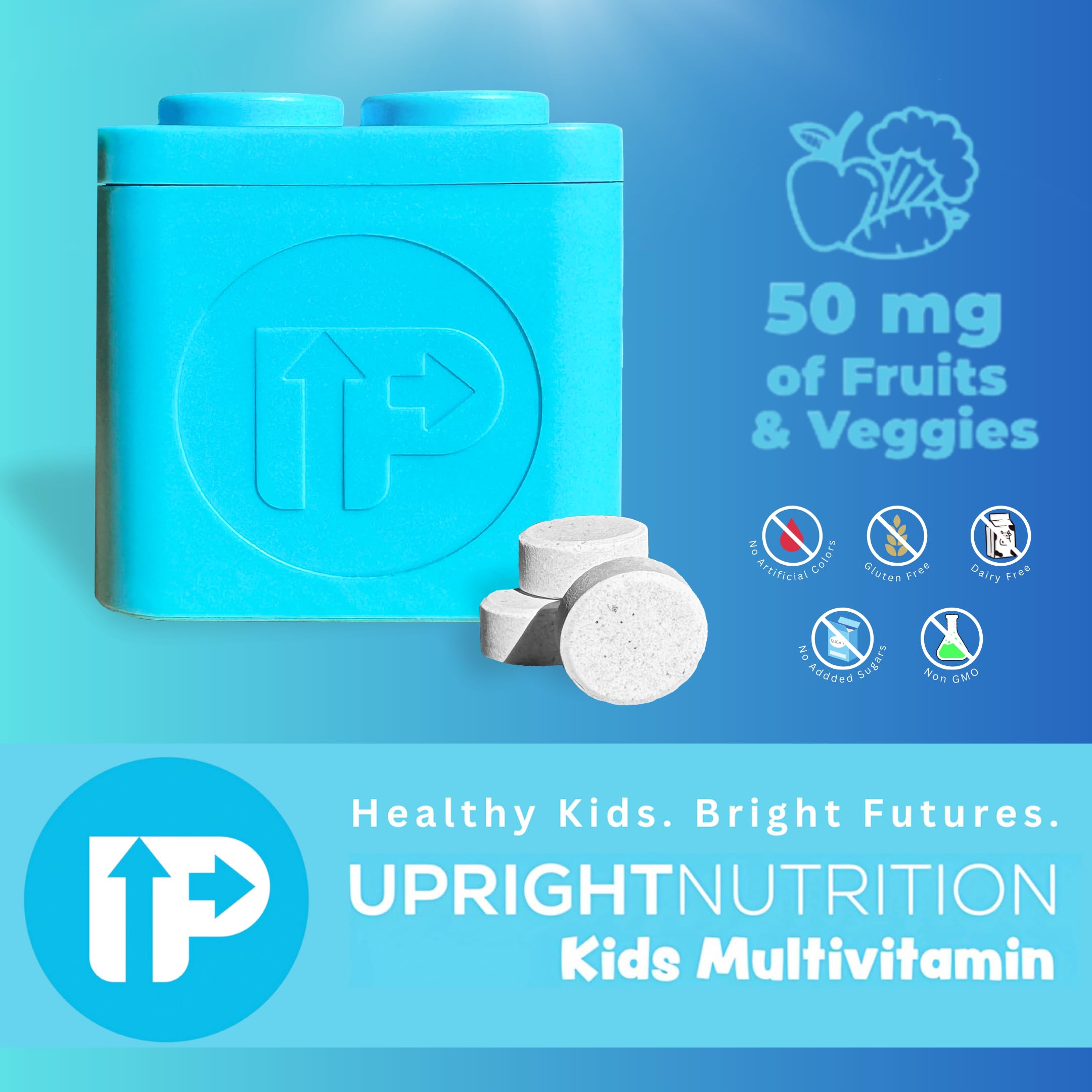 Upright Nutrition con 50 mg de frutas y verduras para nutrición diaria.