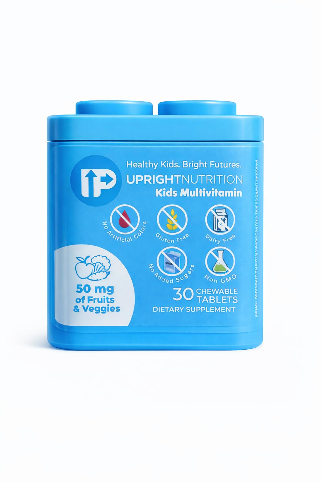 Upright Nutrition Multivitamin Infantil masticable: sabor agradable y aporte diario.