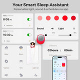 Control táctil superior y aplicación para ajustar luces y sonidos Uptimus.