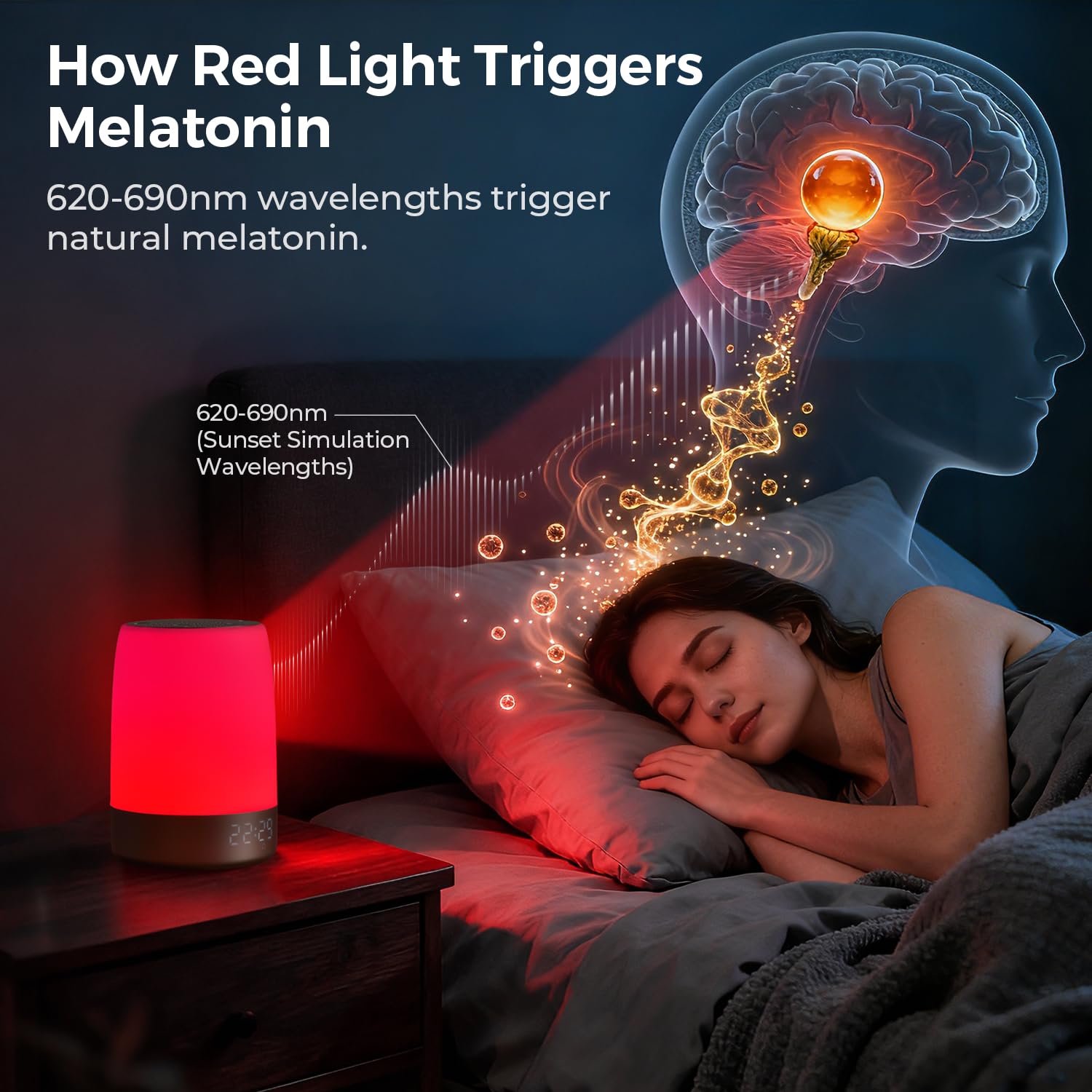 Máquina de sonidos blancos Uptimus con 32 opciones para dormir mejor.