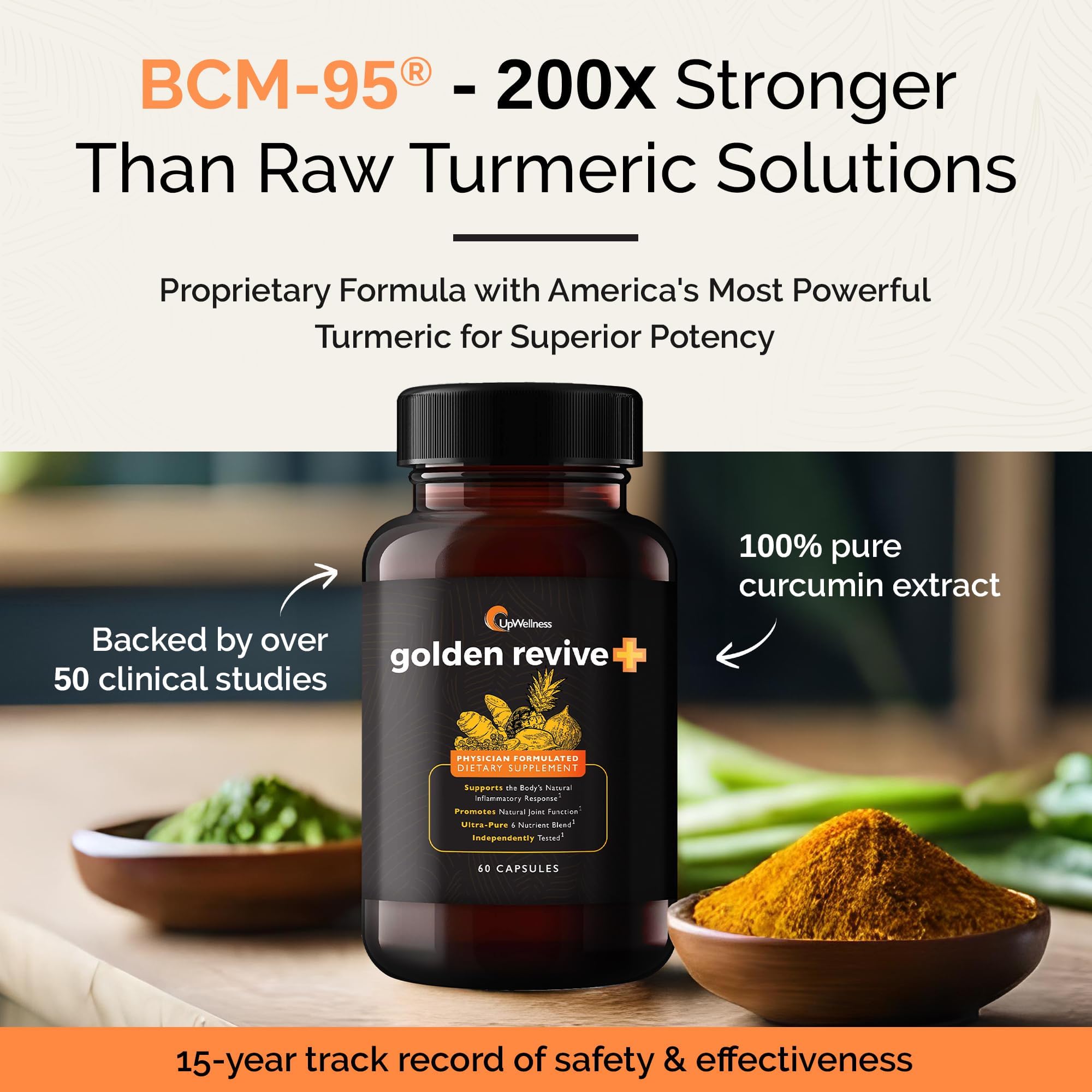 UpWellness Golden Revive: boswellia para sostener ligamentos y tendones con uso diario.