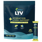 UpWellness LTV sobres, hidratación cítrica para energía diaria y vitalidad.