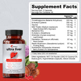 UpWellness Ultra Liver etiqueta que destaca cardo mariano y NAC