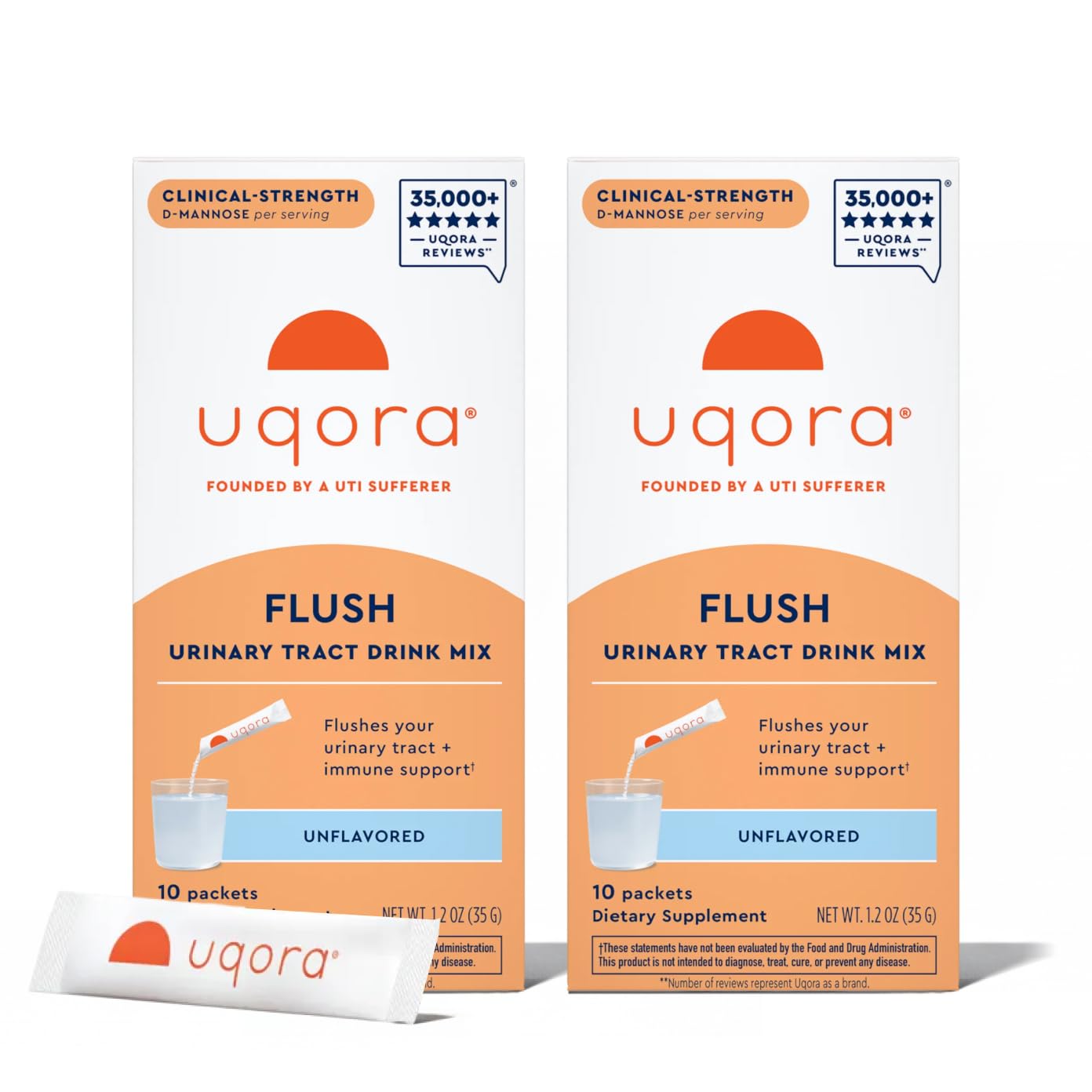 Uqora Flush disolviéndose en agua para apoyar la salud urinaria.