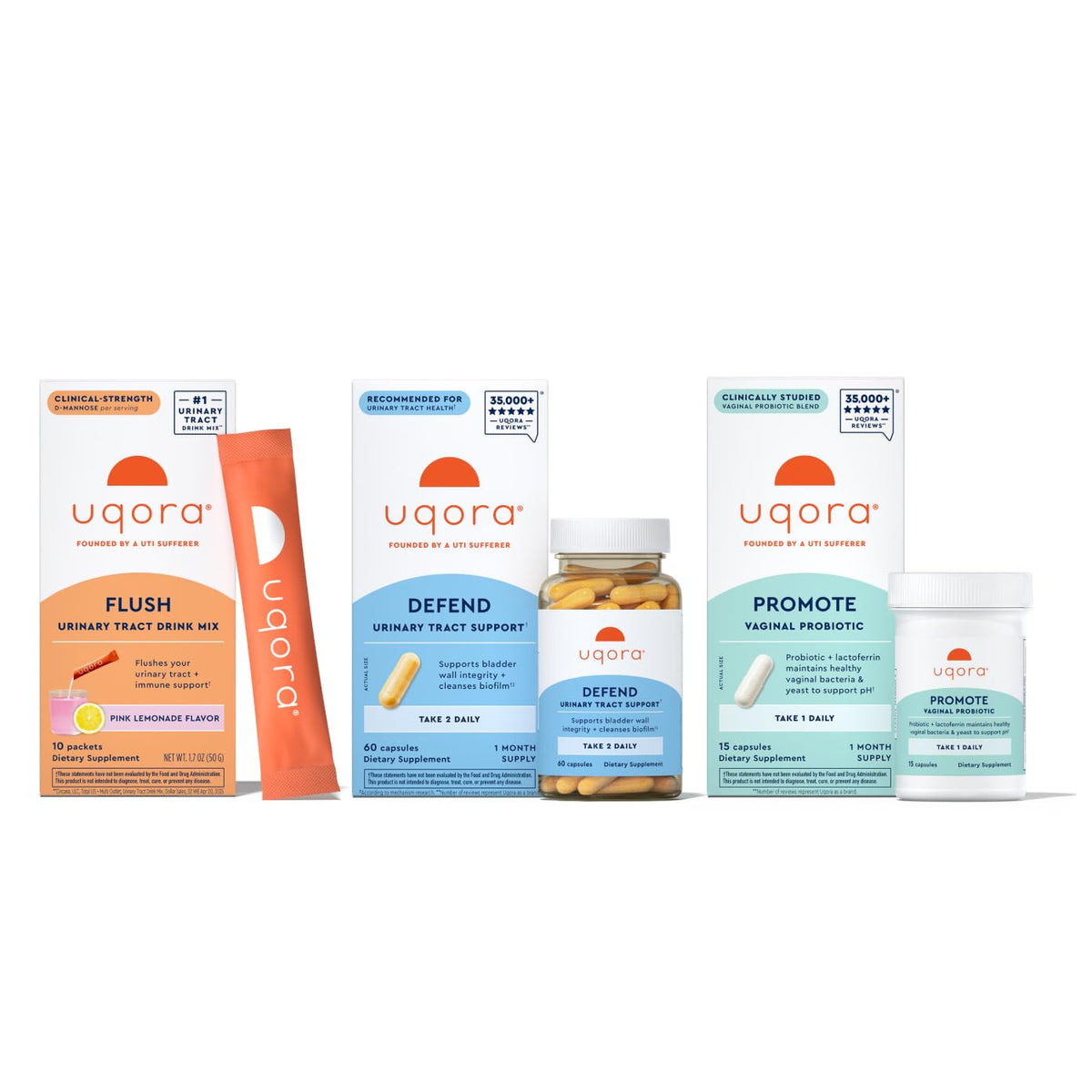 Uqora Régimen Completo: mezcla para enjuague sabor limonada rosa para apoyo suave
