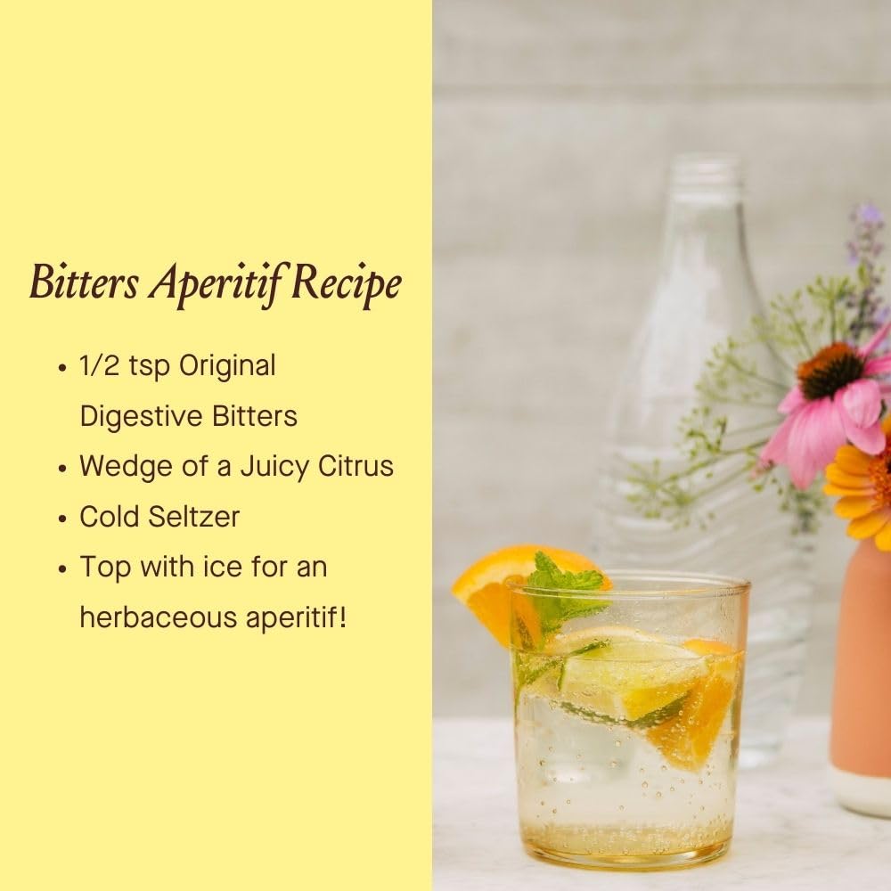 Urban Moonshine Bitters, uso directo en la lengua para alivio rápido tras las comidas.