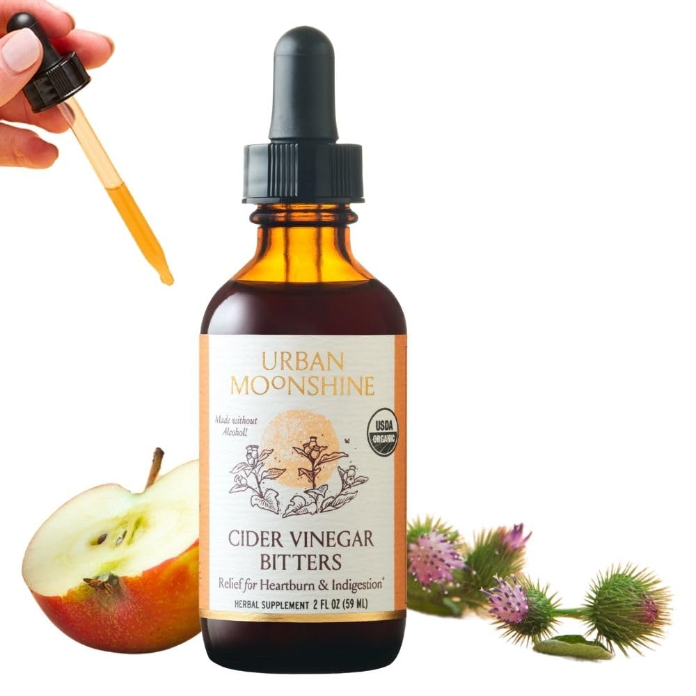 Urban Moonshine botellas digestivo amargo con ingredientes orgánicos para apoyar la salud digestiva