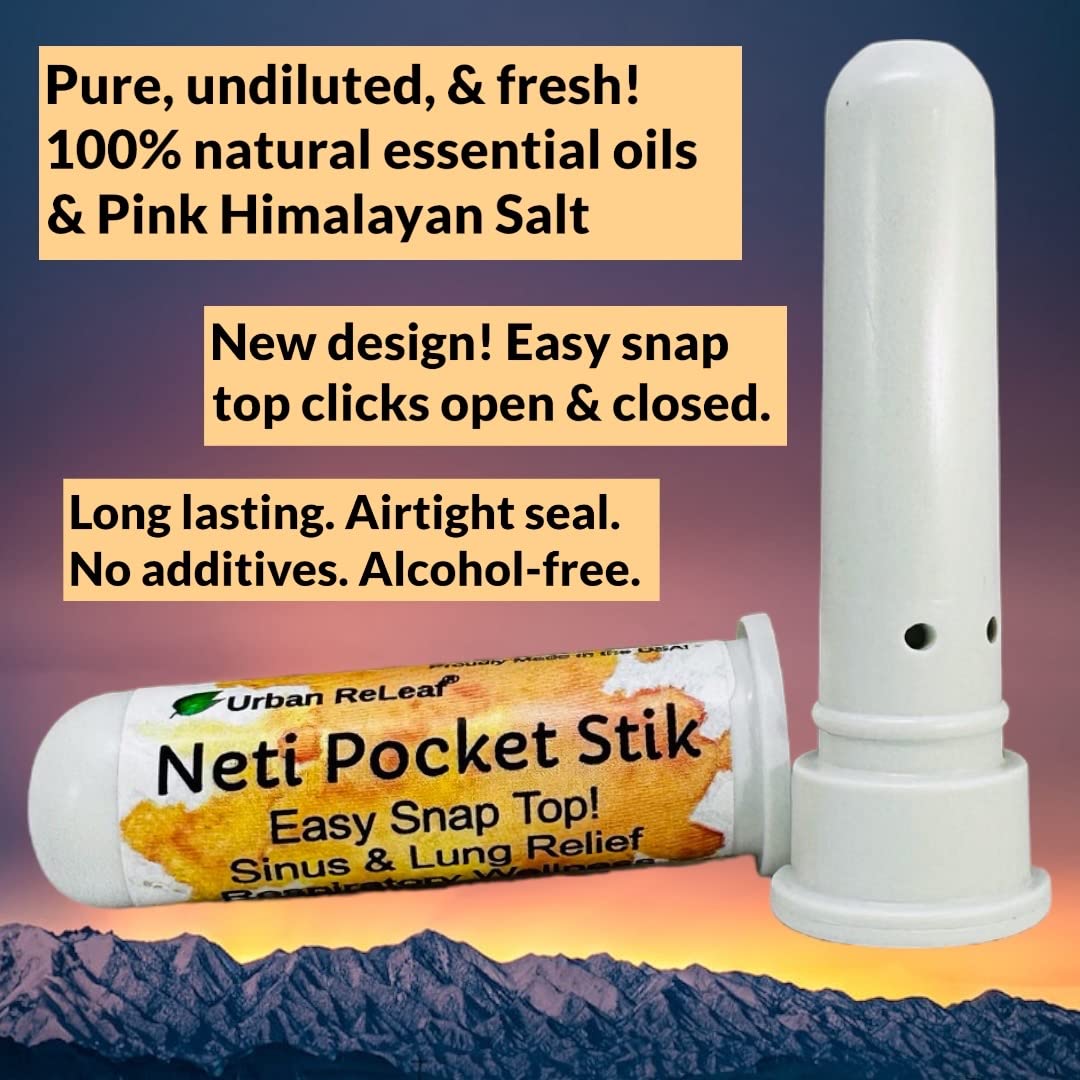 Urban ReLeaf Neti Pocket Stik con sal rosa del Himalaya para aroma suave