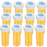 Urekt botellas de medicina de plastico naranja transparente con tapa segura para pastillas