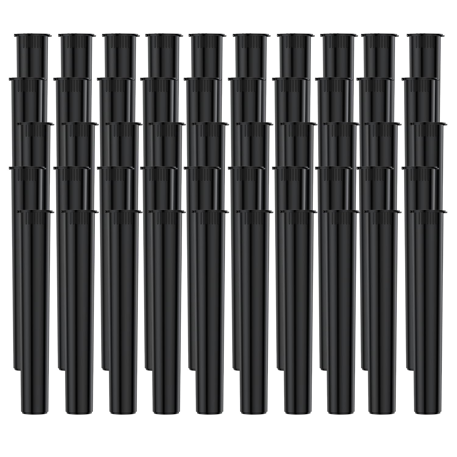 Urekt tubo de pastillas negro 116mm con tapa squeeze, para viaje seguro