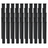 Urekt tubo de pastillas negro 116mm con tapa squeeze, para viaje seguro