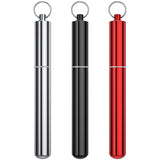 Urekt tubo de aluminio hermético, conjunto de tres, almacenamiento seguro para objetos pequeños.