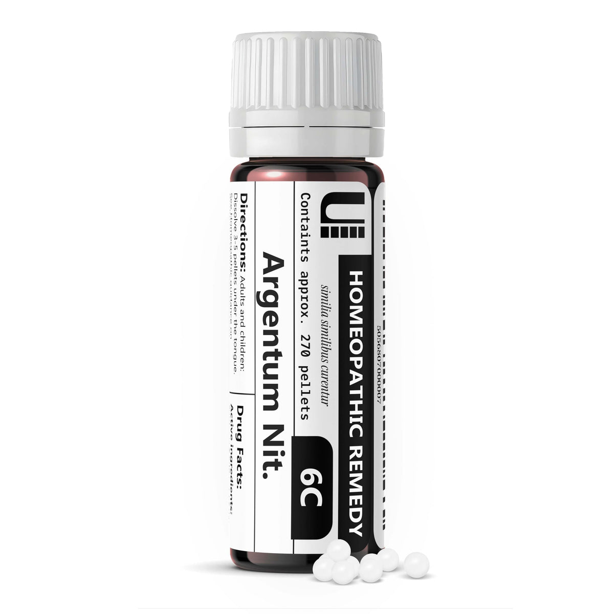 Urenus Argentum Nitricum 6C, botella de pellets segura y conveniente.