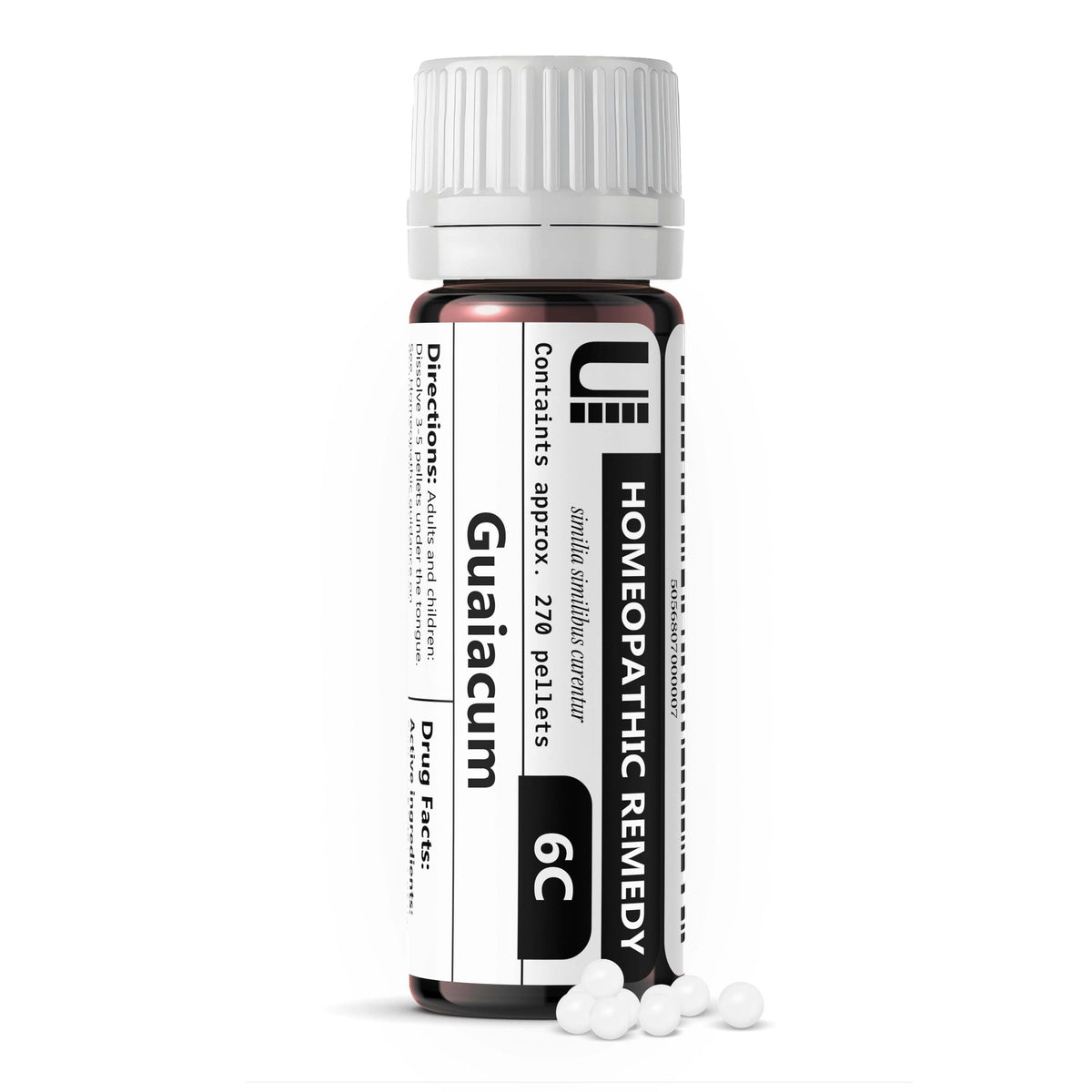 Frasco de Guaiacum 6C de Urenus con 270 perlas, envase ecológico para 90 dosis.