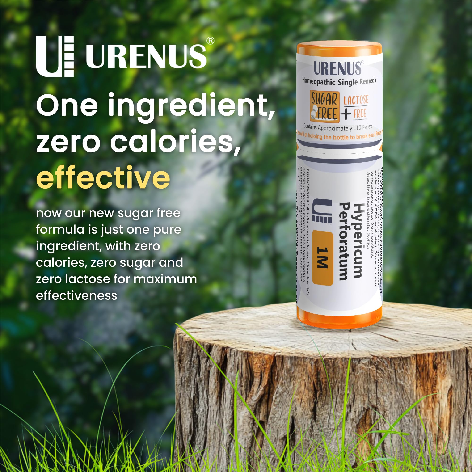 Una perla por impulso muestra la dispensación controlada de Urenus Hypericum perforatum.