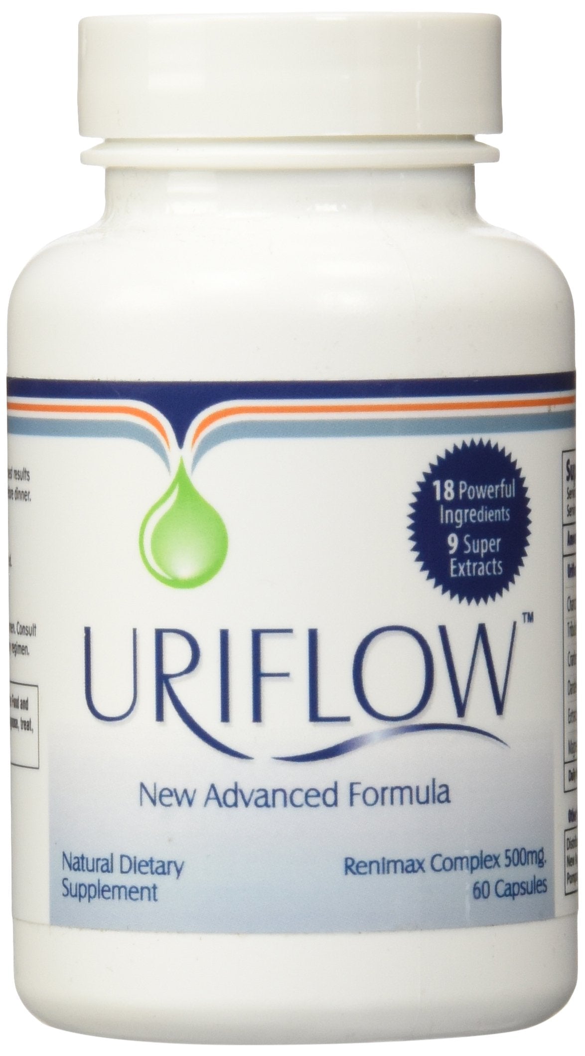 Uriflow botella de 60 cápsulas para apoyo diario de la función renal.