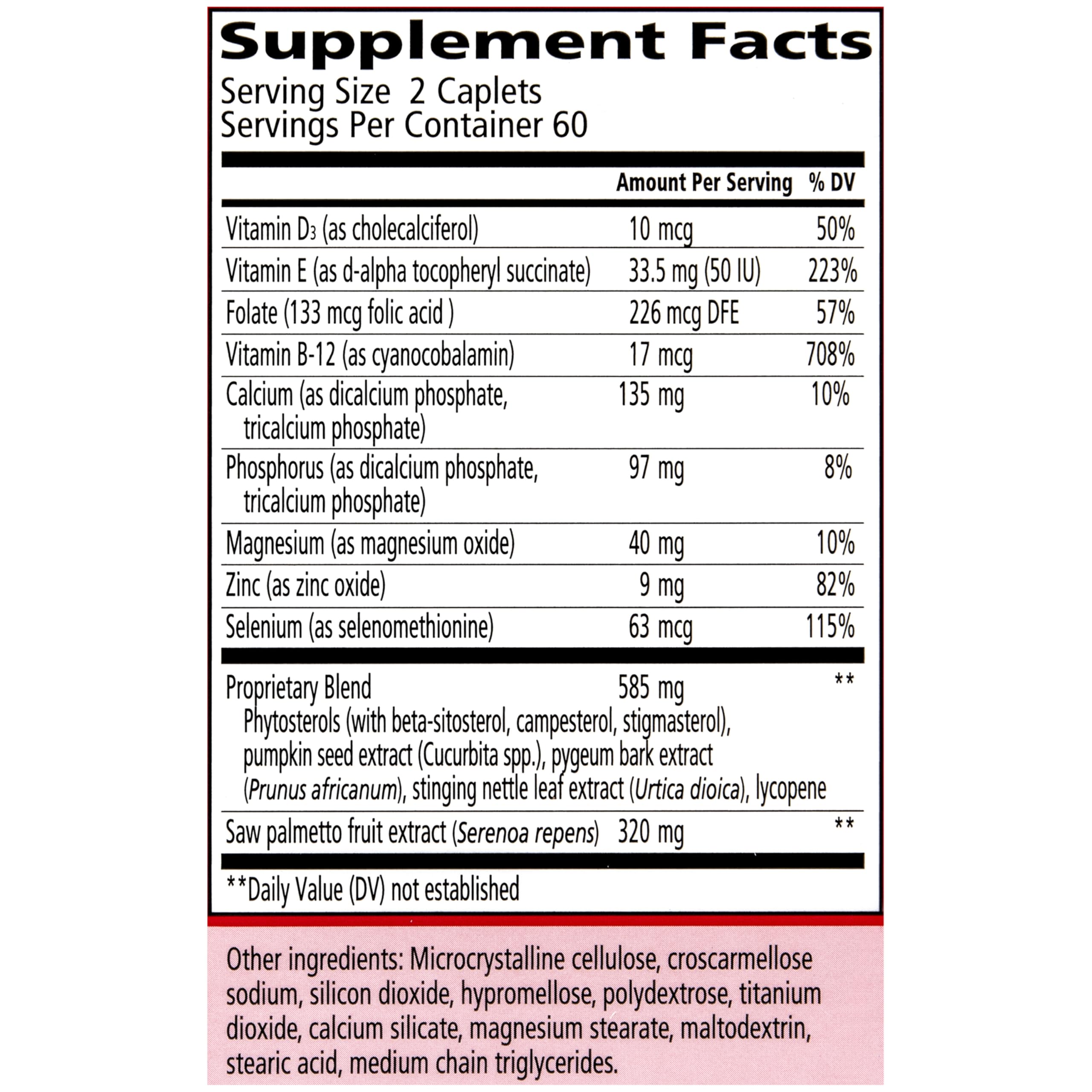 Urinozinc beta-sitosterol: fórmula combinada para apoyar células prostáticas.