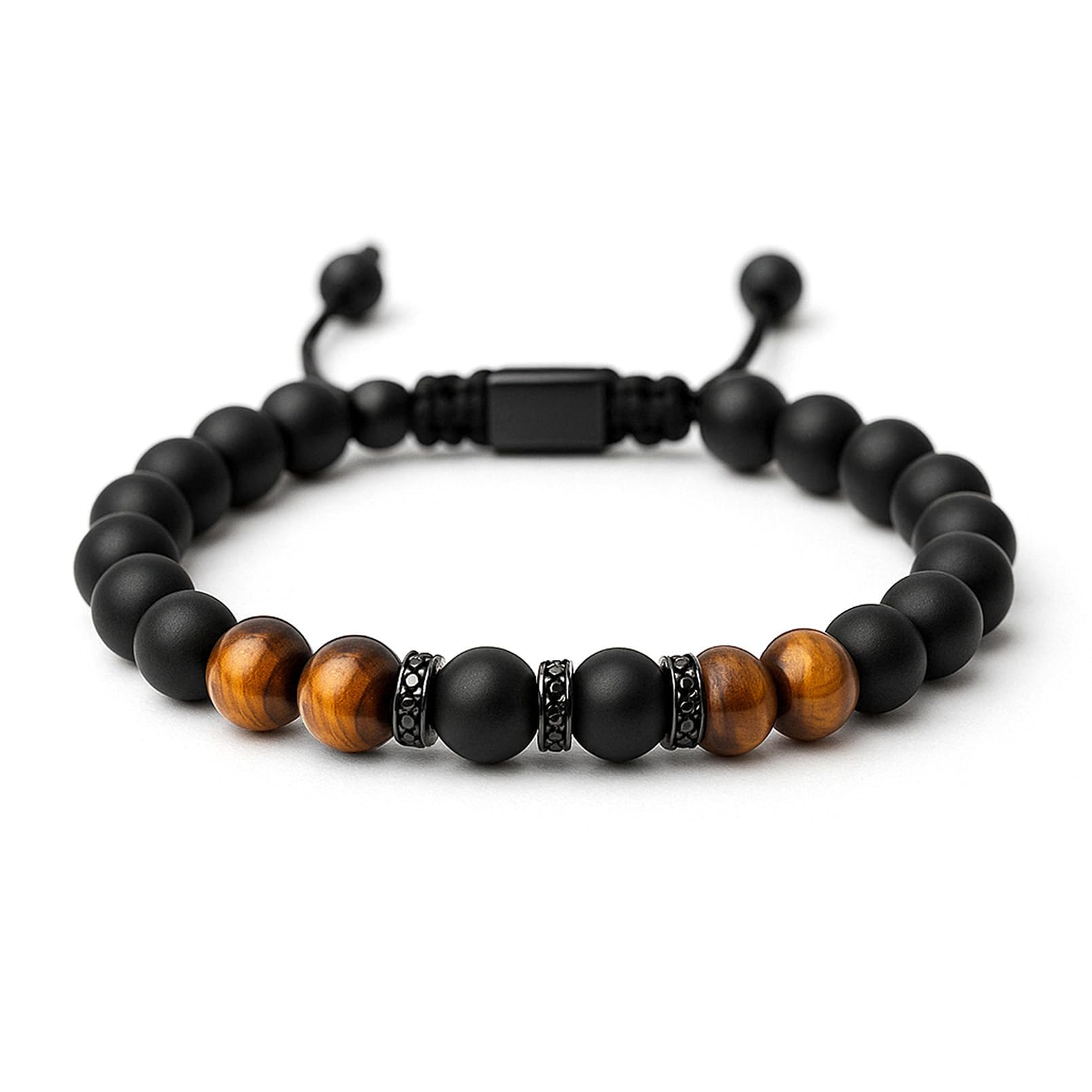 Brazalete UroClysmic con ojos de tigre 8mm para motivación y confianza