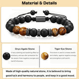 Brazalete UroClysmic con ónix negro para equilibrio emocional y protección