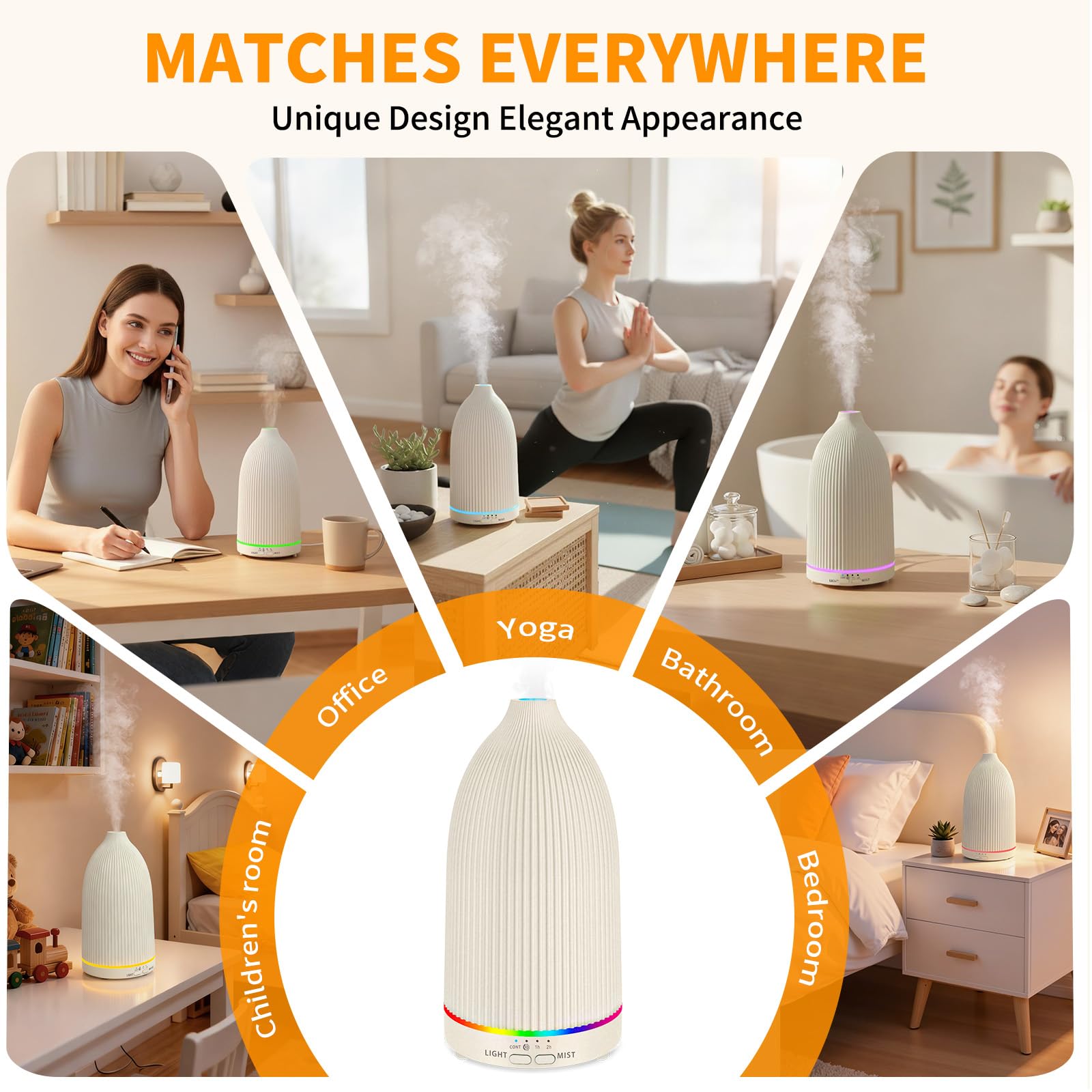 URPOWER difusor niebla modo intermitente para control de aroma