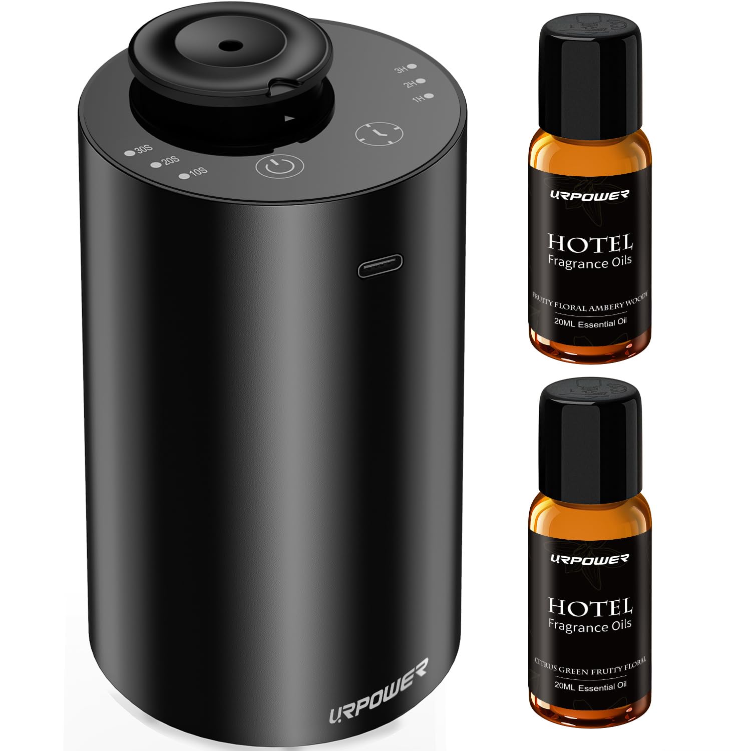 URPOWER difusor sin agua con batería, ideal para coche y hogar.