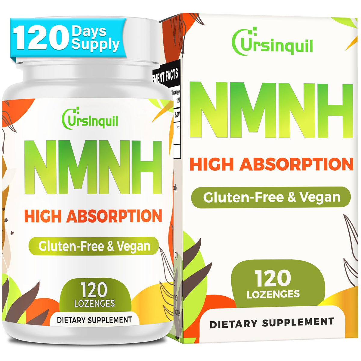 Botella Ursinquil NMNH 500 mg para uso diario cómodo.