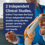 Frascos Arthro-7 en estante con información de fabricación en EE. UU.