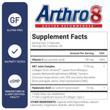 Botella de Arthro8 con 60 cápsulas para uso diario.